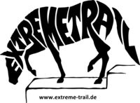 Schriftzug in Pferdeform, Logo vom Extreme Trail Park Herbstein